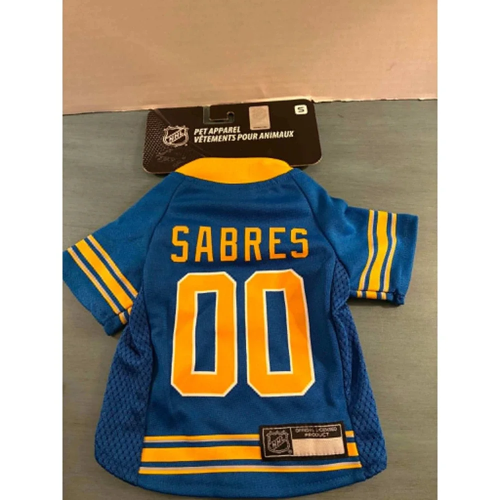Pets First Buffalo Sabres Pet Jersey Small Blue NHL Hockey Dog Shirt Gameday